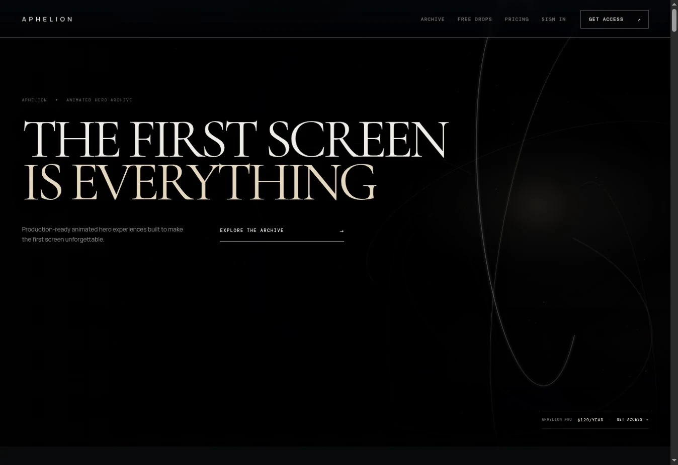 APHELION Web Library live website